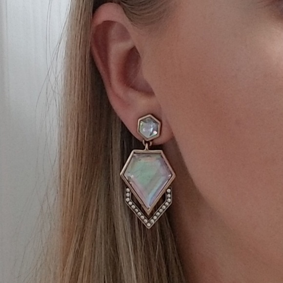 Statement Multicolor Crystal Earring - Picture 2 of 2